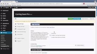 Coming Soon Pro Page Settings