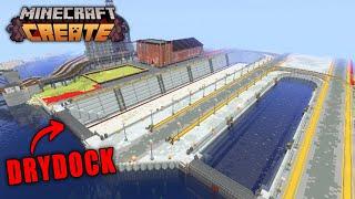 I Built A WORKING SHIPYARD In Minecraft Create Mod