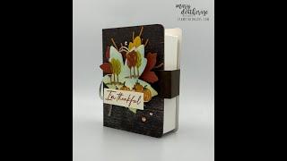 Stampin Up//Autumn Leaves//Scenic Pumpkin Patch//Country Woods DSP//Book Treat Box//Online Exclusive