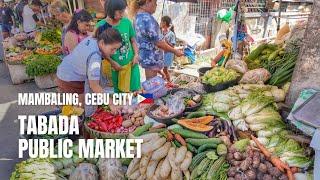  [4K] Filipino-Style Street Market: Tabada Public Market | Walking Tour | Cebu City | Philippines