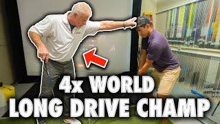 4x World Long Drive Champion Gives Me A Lesson! //  Best Swing Tips For Amateurs!