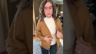 Women's Chunky Cropped Oversized Cardigan Review | Size Guide & Comfy Fit Test by Teri