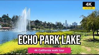 Echo Park  Lake | Los Angeles[4K] Walking Tour‍️