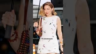 Gigi Hadid wearing a cute Marc Jacobs dress !! #gigihadid #fashion #model