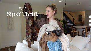 SIP + THRIFT: finding the vintage fall pieces of my DREAMS | neutral autumn retro cottagecore