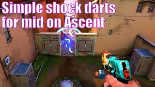 Valorant: simple shock dart kill line up for mid Ascent