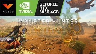 Monster Hunter Wilds - HP Victus 16 (R5 5600H, RTX 3050 4GB): Frame Gen tamed the wild FPS!