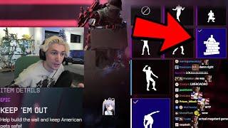 xQc Shocked by Donald Trump Emote in Game