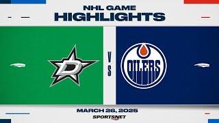 NHL Highlights | Stars vs. Oilers - March 26, 2025