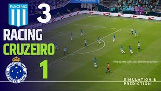 RACING 3-1 CRUZEIRO • Highlights • Copa Sudamericana 2024 | Simulation/Recreation