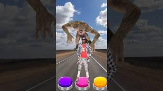 pink, yellow, and, bule, button tiger wofi Gorilla jump on button#vfx #kids #trending #shorts