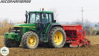 JOHN DEERE 6910 + KUHN HR303 + KUHN INTEGRA 3000 | SEMINA PISELLI 2k24 | AGROMECCANICA POMANTE