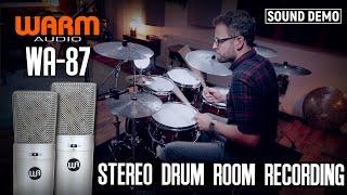 Warm Audio WA-87 stereo room mic sound demo with Sonor drums