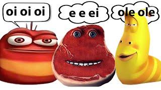 oi oi oi red larva vs e e ei i'm on vacation vs Yellow Larva