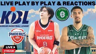 Ulsan Hyundai Mobis Phoebus vs Wonju DB Promy I KBL Live I Play By Play & Reactions