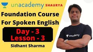 Foundation Course For Spoken English - Lesson 3 | Improve Spoken English For SSB Interviews