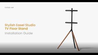 True Vision Stylish Easel Studio TV Floor Stand Installation Video TVFS30-44F