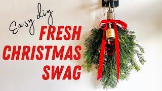 How to Make a Fresh Christmas Swag/ Easy swag tutorial