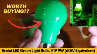 Worth It? Ecoiot LED Green Light Bulb, A19 60W Equivalent, 4-Pack Green LED Bulbs, Energy Efficient