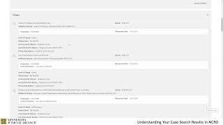 Understanding Your Case Search Results in MCRO