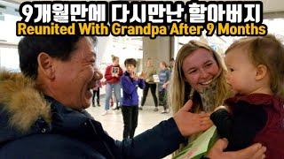 다시만난 할비 Reunited With Grandpa After 9 Months #국제커플 #육아 #브이로그