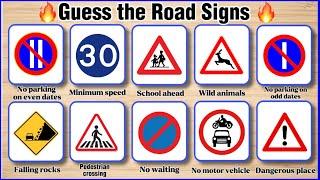 Road Signs / Traffic Signs / Street Signs / Road Symbols Vocabulary