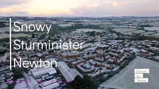 Snowy Sturminister Newton Dorset by Drone