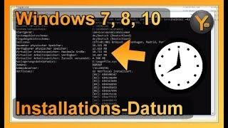 Installations-Datum von Windows ermitteln (Windows 10 / 7 / 8)