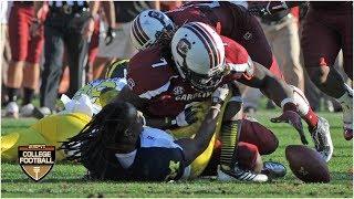 Jadeveon Clowney unleashes vicious hit vs. Michigan in 2013 Outback Bowl | ESPN Archives