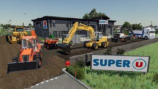 Décaissement et asphaltage Parking du Super U avant l'ouverture | FS 22 travaux publics