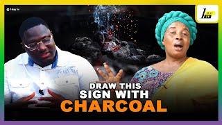 This Is The Power Of Charcoal | Draw This Sign  With  Charcoal | Nature Servant Sits With Paa Kwasi