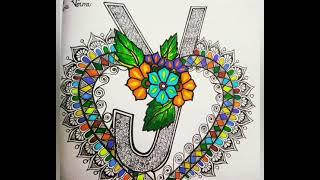 beautifull Alphabet art design#LucyRelaxing Art gallery#youtubeshort