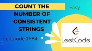 1684. Count the Number of Consistent Strings || In JAVA || LeetCode Problem #leetcode