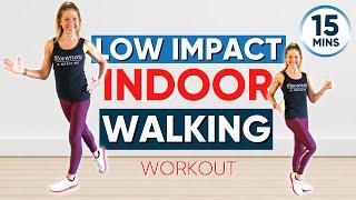 Low impact indoor walking workout 15 minute (ONE MILE CHALLENGE )