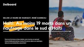 Haïti: Au moins 19 morts dans un naufrage dans le sud d’Haïti