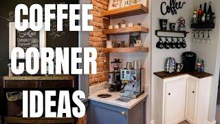 Cool Coffee Corner Ideas. Coffee Nook Decor and Design for Home.