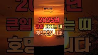 2025년에 ‘큰 일‘ 터지는 띠 호명합니다! #철학관사주 #신년운세 #사주 #운세