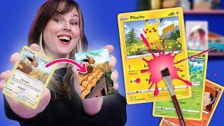 VIRAL TIKTOK TREND PROBEREN! - Pokemon kaarten beschilderen