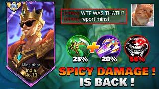 MINSITTHAR  SPICY BUILD is back !!  | SOLO RANK GAMEPLAY