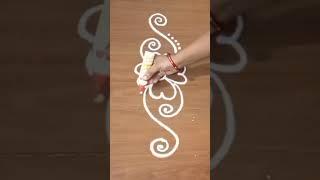 Simple and cute daily side muggulu designs #rangoli
