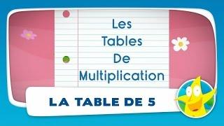 Comptines pour enfants - La Table de 5 (apprendre les tables de multiplication)