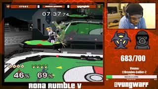 Rona Rumble: West Coast VII | Winner's Quarters | Spark (Sheik) vs Nintendude (Marth)