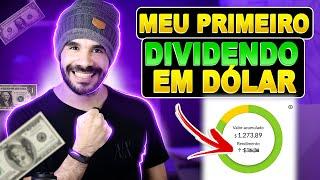 RECEBI MEU PRIMEIRO DIVIDENDO EM DÓLAR  #dividendos