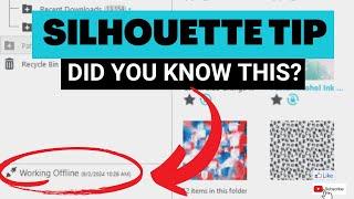 Silhouette Tip: Working Offline Message