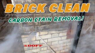 Facade Cleaning & Restoration Carbon Stain Removal From Yellow Bricks Using Doff Machine