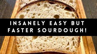 Insanely Easy SAME DAY Sourdough Bread Recipe | No Knead | No Dutch Oven | No Stand Mixer