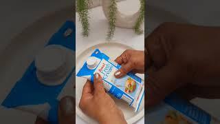 How to open Amul Fresh cream packet in correct way #shorts #cream #amul #hacks #tips #tricks