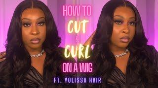 BOMBSHELL CURLS: How to Cut Layers & Curl On A Wig FT. ​⁠YOLISSA HAIR Ready To Wear 5x5 Closure Wig