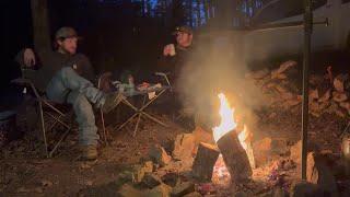 Hot TENT camping/traditional bow hunt! Longbow and recurve!