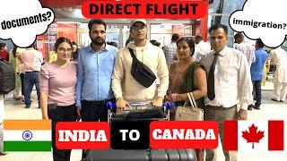 INDIA TO CANADA 2022 || AIR INDIA DIRECT FLIGHT | CANADA AIRPORT IMMIGRATION QUESTION FOR STUDENT |
